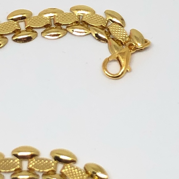 Unisex Gold Plated Ladder Link Bracelet - Picture 3 of 8